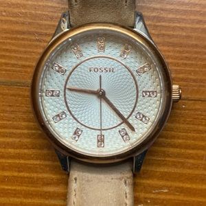 Fossil leather watch